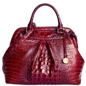 Scarlet Red Brahmin Bristol Melbourne Satchel
